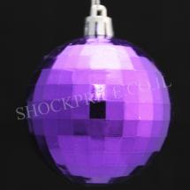 Новогодний набор фиолетовые шары 8 шт. - диско