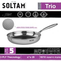 Сковорода 28 см. из нержавеющей стали Trio SOLTAM
