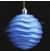 Новогодний набор 6 синих шаров - волны