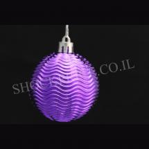Новогодний набор фиолетовые шары 9 шт. - волны