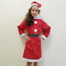 Новогодний детский костюм мисс санта размер 10-13