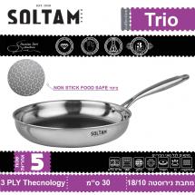 Сковорода 30 см. из нержавеющей стали Trio SOLTAM