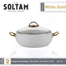 Кастрюля 24 см 4.5 л. White Gold SOLTAM