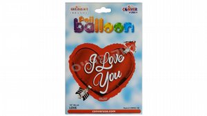בלון "I Love You " בצורת לב 18" אדום/שחור/לבן בלון "I Love You " בצורת לב 18" אדום/שחור/לבן