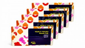 ממחטות טישו דו שכבתי 5 חבילות במארז ממחטות טישו דו שכבתי 5 חבילות במארז