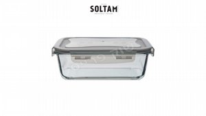 מיכל אחסון מזון מלבן/ קופסה זכוכית 330 מ''ל SOLTAM Click Lock מיכל אחסון מזון מלבן/ קופסה זכוכית 330 מ''ל SOLTAM Click Lock