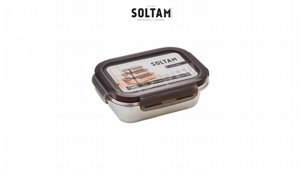 מיכל איחסון מזון נירוסטה עם מכסה פלסטיק 650 מ''ל SOLTAM Lunch Box מיכל איחסון מזון נירוסטה עם מכסה פלסטיק 650 מ''ל SOLTAM Lunch Box