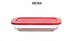 תבנית זכוכית 1.5 ליטר עם מכסה אדום אנגליש SOLTAM Bake&Serve תבנית זכוכית 1.5 ליטר עם מכסה אדום אנגליש SOLTAM Bake&Serve