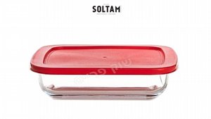 תבנית זכוכית 1.8 ליטר עם מכסה אדום מרובע SOLTAM Bake&Serve תבנית זכוכית 1.8 ליטר עם מכסה אדום מרובע SOLTAM Bake&Serve