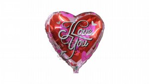 בלון # "I LOVE YOU" בצורת לב 18" צבעוני בלון # "I LOVE YOU" בצורת לב 18" צבעוני