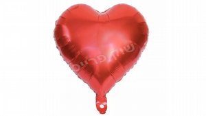 בלון בצורת לב 18" אדום חלק בלון בצורת לב 18" אדום חלק